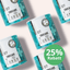 Sechs UROCARE Pulver - Sonderangebot von FAVLY Petfood mit "25% Rabatt" Etikett auf hellem Hintergrund.
