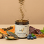 Das LongV+-Pulver von FAVLY Petfood wird in Gläsern abgefüllt und ist mit Papaya, Heidelbeeren, Meeresfrüchten und Kräutern angereichert.