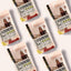 Ein sich wiederholendes Muster von Tierfutterpackungen mit der Aufschrift „Nature Cookies @frauchen.backt“ mit Bildern von Fleisch und einer Person hebt FAVLY Petfood dezent hervor. Diese limitierte Edition bietet Hundesnacks mit natürlichen Zutaten, damit Ihr pelziger Freund Leckereien genießen kann, die sowohl lecker als auch gesund sind.