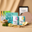 „Fit & Vital“-Paket von FAVLY Petfood: Tierfutter, Leckerlis und Nahrungsergänzungsmittel für die Zahnpflege Ihres Hundes mit Apfel und Grünzeug.